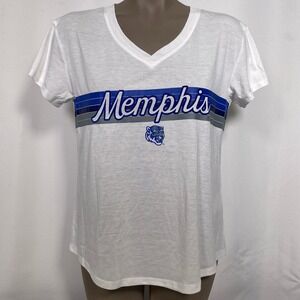 Memphis Tigers NCAA Rivalry Threads White T-Shirt Women's MEDIUM 8-10 NWT